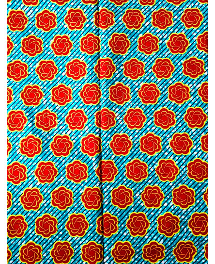 *NEW* TURQUOISE African Fabric 100% Cotton DIY Ankara. Sold By The Yard/Per Yard